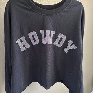 "Howdy" long sleeve top